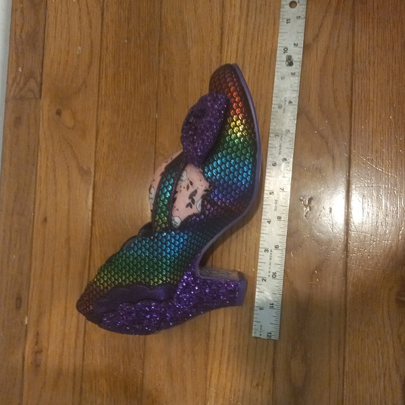 New 'STAGE LEFT' glitter & rainbow Irregular Choice heels, size 37, US size 6-7 - Picture 9 of 10